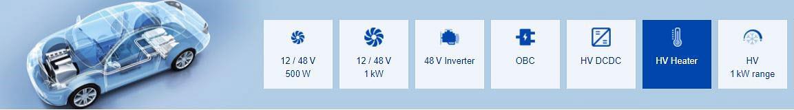 TDK HVヒーター・アプリケーション（5kW以上用）